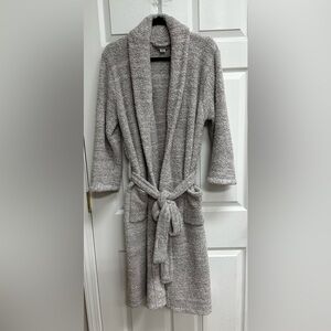 Barefoot dreams, gray robe size one.